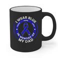 I Wear Blue In Memory Of My Dad Colon Cancer Awareness Graphic Print Coffee Mug