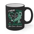 I Wear Green In Memory Of My Grandma Liver Cancer Awareness Graphic Print Coffee Mug I Wear Green In Memory Of My Grandma Liver Cancer Awareness Graphic Print Coffee Mug