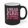 I Wear Pink In Memory Of My Aunt Breast Cancer Aunt Awarenes Graphic Print Coffee Mug