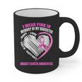 I Wear Pink In Memory Of Daughter Breast Cancer Awareness Graphic Print Coffee Mug