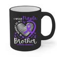 I Wear Purple In Memory Of My Brother Overdose Awareness Graphic Print Coffee Mug