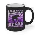I Wear Purple In Memory Of My Dad Alzheimer's Awareness Day Graphic Print Coffee Mug