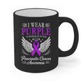 I Wear Purple In Memory Of My Dad Pancreatic Cancer Graphic Print Coffee Mug