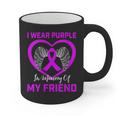 I Wear Purple In Memory Of Friend Alzheimers Heart Graphic Graphic Print Coffee Mug I Wear Purple In Memory Of Friend Alzheimers Heart Graphic Graphic Print Coffee Mug