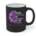 I Wear Purple In Memory Of My Mom Pancreatic Cancer Ribbon Graphic Print Coffee Mug I Wear Purple In Memory Of My Mom Pancreatic Cancer Ribbon Graphic Print Coffee Mug