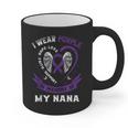 Wear Purple In Memory Of My Nana Pancreatic Cancer Awareness Graphic Print Coffee Mug