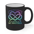 I Wear Teal & Purple Memory Of My Brother Suicide Prevention Graphic Print Coffee Mug