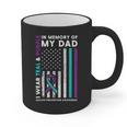 I Wear Teal & Purple In Memory Of My Dad Suicide Prevention Graphic Print Coffee Mug