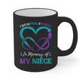 I Wear Teal & Purple In Memory Of My Niece Graphic Print Coffee Mug I Wear Teal & Purple In Memory Of My Niece Graphic Print Coffee Mug