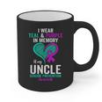 I Wear Teal And Purple In Memory Of My Uncle Mental Health Graphic Print Coffee Mug I Wear Teal And Purple In Memory Of My Uncle Mental Health Graphic Print Coffee Mug