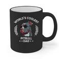 World's Coolest Dog Dad Papa Men Pitbull Graphic Print Coffee Mug