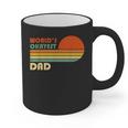 World's Okayest Dad Father Retro Vintage Graphic Print Coffee Mug