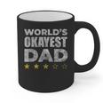 Worlds Okayest Dad Vintage Style Graphic Print Coffee Mug