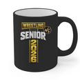 Wrestling Senior Night Senior 2026 Faith Cross Graduation Graphic Print Coffee Mug