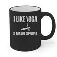 I Like Yoga And Maybe 3 People Introvert Namaste Graphic Print Coffee Mug