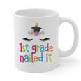 1st Grade Nailed ItShirt Unicorn Graduation Class Of 2018 Graphic Print Coffee Mug