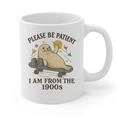 90s Manatee Humor Please Patient I'm From The 1900s Graphic Print Coffee Mug
