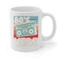 90's Vibe Vintage Style Cassette Tape Nostalgia 1990s Party Premium Tri-Blend Graphic Print Coffee Mug