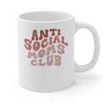 Anti Social Moms Club On Back Retro Introvert Unsociable Graphic Print Coffee Mug Anti Social Moms Club On Back Retro Introvert Unsociable Graphic Print Coffee Mug