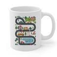 On Back Tired Dads Club Car Race Track On Dad Daddy Graphic Print Coffee Mug On Back Tired Dads Club Car Race Track On Dad Daddy Graphic Print Coffee Mug