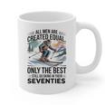 Only The Best Still Go Skiing In Their Seventies Men Dad Graphic Print Coffee Mug