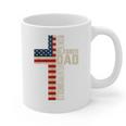 Blessed Dad Christian From Daughter Son Jesus Patriotic Graphic Print Coffee Mug