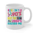 Born In The 90's But The 2000's Raised Me Y2K Nostalgia Graphic Print Coffee Mug