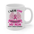 Breast Cancer Wings Shirt I Wear Pink In Memory Of My Mom Graphic Print Coffee Mug