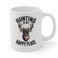 Camo Deer Hunting Is My Happy Place Dad Hunter Graphic Print Coffee Mug