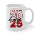 Class Of 2025 Senior 2025 Graduation Red Raglan Baseball Tee Graphic Print Coffee Mug