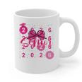 Class Of 2026 Senior Coquette Pink Bow Graduation Family Premium Tri-Blend Graphic Print Coffee Mug