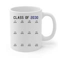Class Of 2030 Graduation T-Shirt With Space For Handprints Graphic Print Coffee Mug