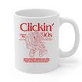 Clickin' Since The 90s Retro Computer Nostalgia Graphic Print Coffee Mug