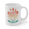 Cooking Brings Out The Best In Me Crafting Flavorful Memory Raglan Baseball Tee Graphic Print Coffee Mug