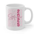 Cute Girls Women Class 2025 Graduation Senior Coquette Bow Graphic Print Coffee Mug