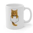 Cute Tabby Cat Pocket Cat Mom Cat Dad Cat Lover Graphic Print Coffee Mug Cute Tabby Cat Pocket Cat Mom Cat Dad Cat Lover Graphic Print Coffee Mug