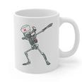 Dabbing Skeleton Nurse Halloween Graduation Graphic Print Coffee Mug