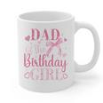 Dad Of The Birthday Girl Bow Cute Pink Matching Family Party Graphic Print Coffee Mug