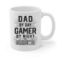 Dad By Day Gamer By Night Father's Day Gaming Graphic Print Coffee Mug