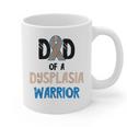 Dad Of A Hip Dysplasia Warrior Beige Blue Hip Dysplasia Graphic Print Coffee Mug