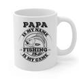 Dad Is My Name Fishing Is My Game Loves Fishing Graphic Print Coffee Mug