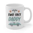 Daddy Dad 2nd Birthday Two Fast Race Car Second Bday Party Graphic Print Coffee Mug