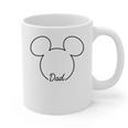 Disney Mickey And Friends Dad Mickey Art Line Pocket Logo Graphic Print Coffee Mug