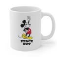 Disney Mickey Mouse Peace Out Totally Retro Graduation Graphic Print Coffee Mug