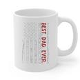 Distressed US American Flag Father Shirt Best Dad Ever Graphic Print Coffee Mug
