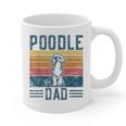 Dog Dad Vintage Poodle Dad Graphic Print Coffee Mug