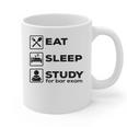 Eat Sleep Study For Bar Exam Lawyer Graduation Graphic Print Coffee Mug