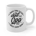 Fathers Day Saying For I Have Two Titles Dad And Opa Graphic Print Coffee Mug Fathers Day Saying For I Have Two Titles Dad And Opa Graphic Print Coffee Mug