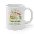 Fishing I'd Rather Be Fishing Bass Fish Dad Jokes Graphic Print Coffee Mug