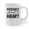 Friendly Introvert At Heart Graphic Print Coffee Mug Friendly Introvert At Heart Graphic Print Coffee Mug